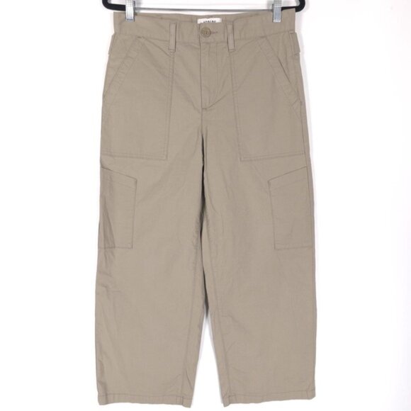 AGOLDE Women’s Pants Tan Stretch Cotton Daria Utility Cargo Cropped Size 27 - Picture 1 of 16